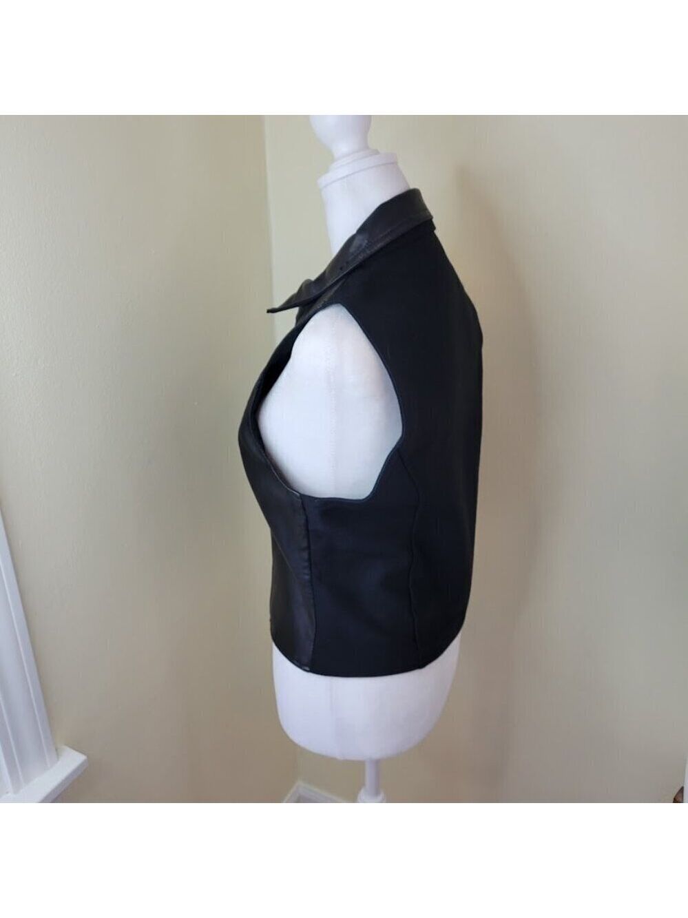 Vintage Limited America Leather Black Vest Women's Size Small - Picture 6 of 13